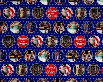 Springs Creative Saturday Evening Post Home of the Brave Premium Quality 100% Cotton Fabric (SC196)