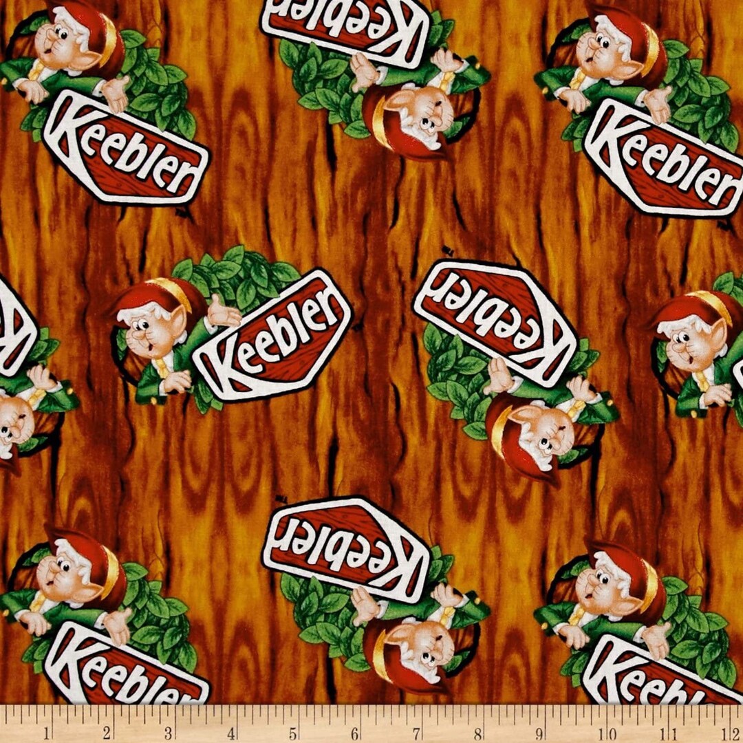 Kelloggs Keebler Elf in Tree Springs Creative 100 Cotton 43 Wide