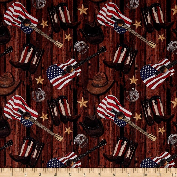 Windham Fabrics Whistler Studios One Of A Kind Country Cowboy Premium Quality 100% Cotton Fabric (M45KK)