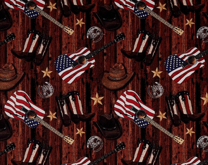 Windham Fabrics Whistler Studios One Of A Kind Country Cowboy Premium Quality 100% Cotton Fabric (M45KK)
