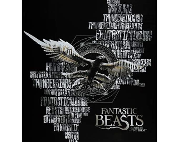 Harry Potter Wizarding World Fantastic Beasts 35" Panel Camelot 100% Cotton fabric by the panel  (CA1087)