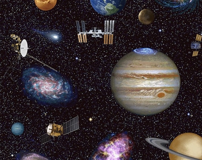 Studio E Fabrics Planetary Missions Outer Space Premium Quality 100% Cotton Fabric (M8XX)