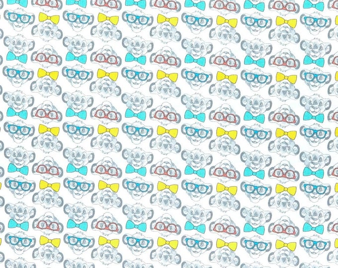 Camelot Fabrics Disney Dress to Impress LK Simba Bowtie Multi Premium Quality 100% Cotton Fabric (CA1115KK)