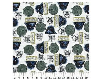 Camelot Fabrics Angry Birds S/W Pigtroopers Vader FLANNEL Premium Quality 100% Cotton Fabric (CA1051)