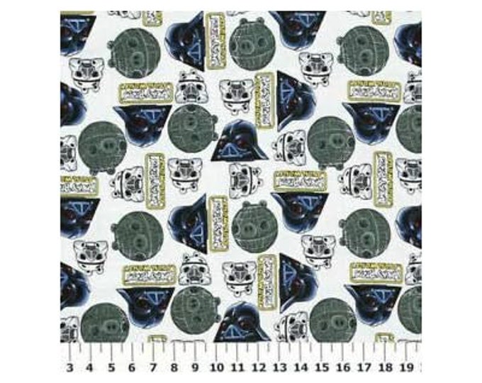Camelot Fabrics Angry Birds S/W Pigtroopers Vader FLANNEL Premium Quality 100% Cotton Fabric (CA1051)