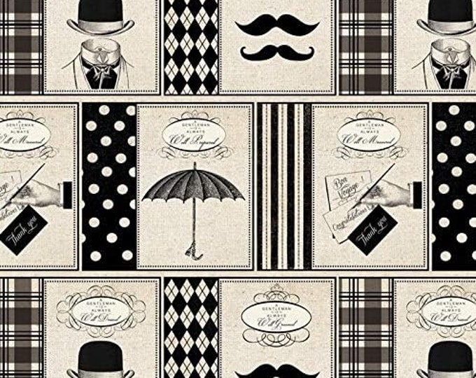 David Textiles Ladies & Gentlemen Well Mannered Print Premium Quality 100% Cotton Fabric (DA21)