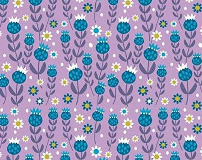 Camelot Fabrics Spring Birds Buds Purple Premium Quality 100% Cotton Fabric (CA1073)