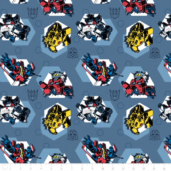 TRANSFORMERS OPTIMUS PRIME PREMIUM COTTON QUILTING FABRIC FAT QUARTER