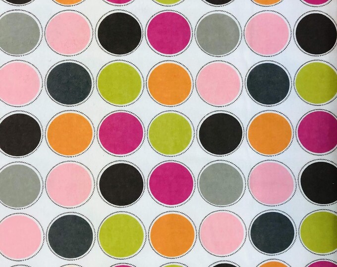 Camelot Fabrics Hot Chocolate Dot Flannel White Premium Quality 100% Cotton Fabric (CA1252)