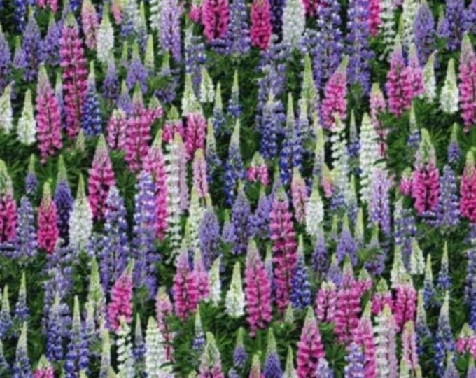 Elizabeth's Studio Landscape Medley Lupines 539 Premium Quality 100% Cotton Fabric (ES334)