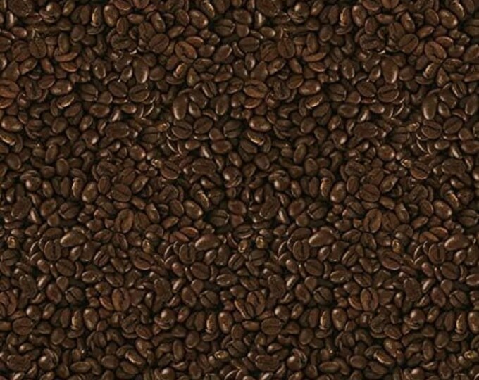 Timeless Treasures Rise & Grind Coffee Beans Premium Quality 100% Cotton Fabric (TT1109)