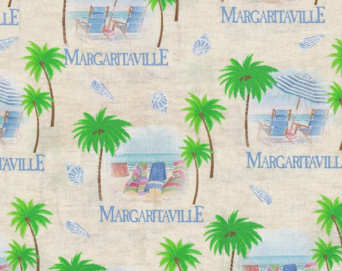 Springs Creative JB Margaritaville Paradise CTN Music Premium Quality 100% Cotton Fabric (SB62SC)