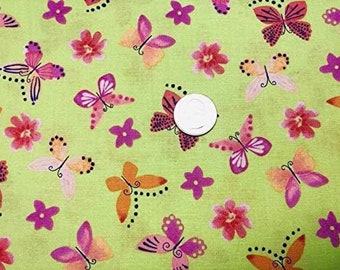 Windham Fabrics Painted Wings Butterflies with Flowers Premium Quality 100% Cotton Fabric (M537)