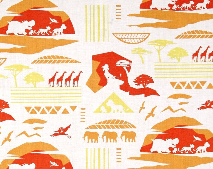 Camelot Fabrics Disney Lion Guard Savanna Orange Premium Quality 100% Cotton Fabric (CA733)