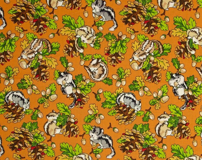 Fabri-Quilt Krazy Kritters Chipmunk Premium Quality 100% Cotton Fabric (FQ82)
