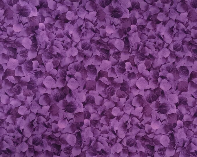 Timeless Treasures Plum Packed Rose Petals Premium Quality 100% Cotton Fabric (TT708CC)