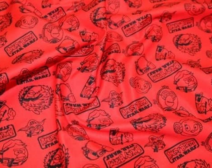 Camelot Fabrics Angry Birds Star Wars Outlines Premium Quality 100% Cotton Fabric (CA89)