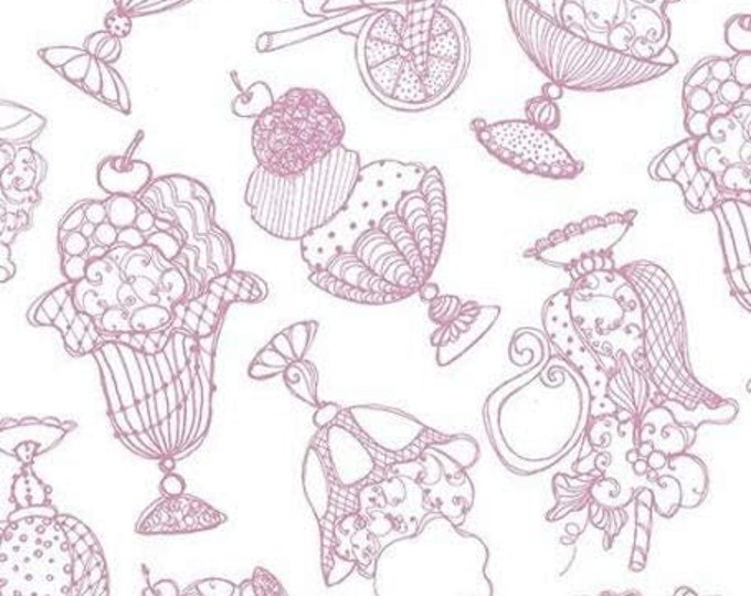 Quilting Treasures Sweetie Loralie Pink Premium Quality 100% Cotton Fabric (QT154)