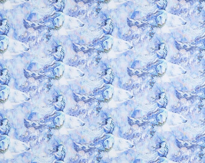 3 Wishes Digital Polar Journey Cotton Polar Flight Multi Premium Quality 100% Cotton Fabric (WF4)