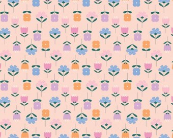 Camelot Fabrics Looking Pawsome Collection Cherry Blossoms Peach Premium Quality 100% Cotton Fabric (CA1014KK)