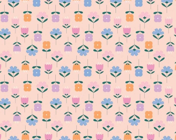 Camelot Fabrics Looking Pawsome Collection Cherry Blossoms Peach Premium Quality 100% Cotton Fabric (CA1014KK)