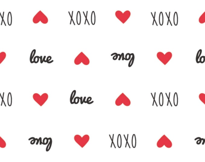 Camelot Fabrics Sweet Messages White Premium Quality 100% Cotton Fabric (CA1417KK)