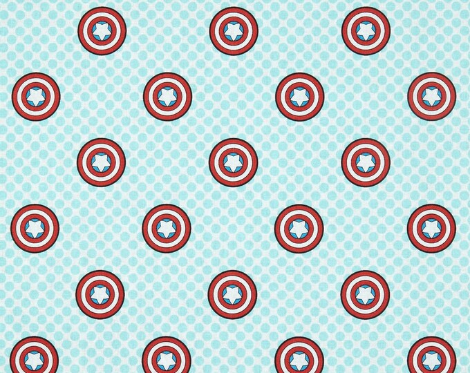 Springs Creative Products Marvel Kawaii Nursery Captain Shield Premium Quality 100% Cotton Fabric (SC78XX)