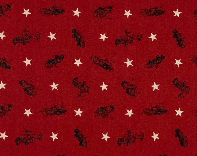 Camelot Fabrics GI Joe Adventure Sky Hawk Red Premium Quality 100% Cotton Fabric (CA27AA)