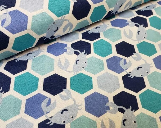 Springs Creative Sea The Sea Hexa Crab Premium Quality 100% Cotton Fabric (SC144AA)