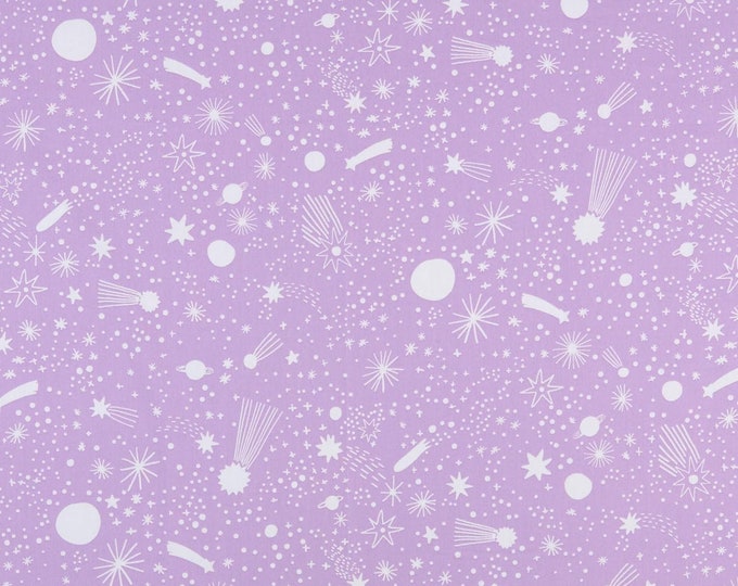Robert Kaufman Magical Rainbow Unicorns Shooting Stars Lavender Premium Quality 100% Cotton Fabric (RK409KK)