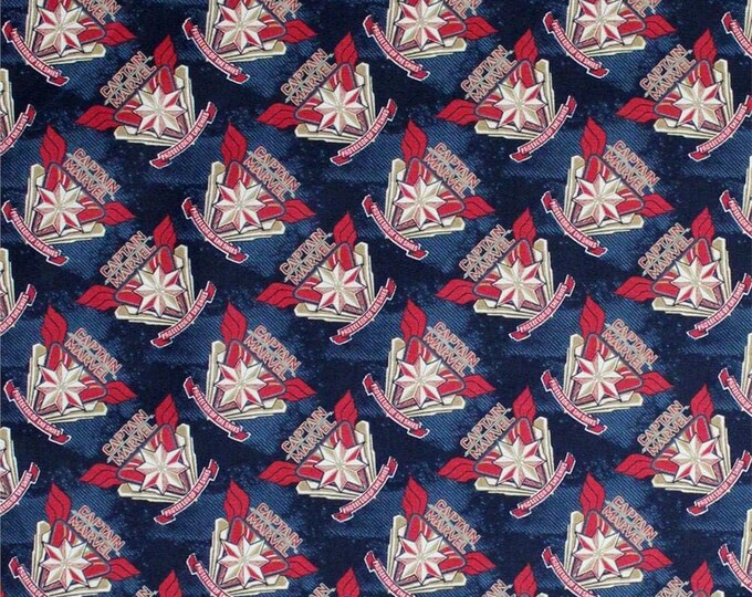 Camelot Fabrics Marvel Heroes Captain Marvel Captain Marvel Blue Premium Quality 100% Cotton Fabric (CA1259KK)