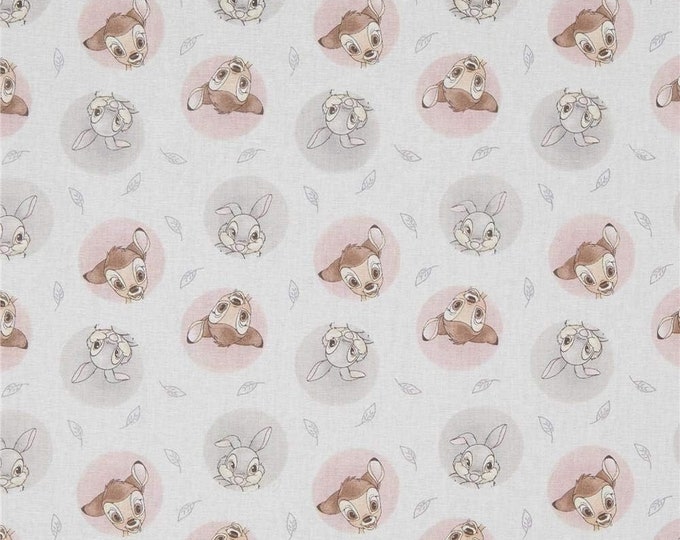 Springs Creative Disney Fashion Trend Bambi And Thumper Badges Premium Quality 100% Cotton Fabric (SC1471)