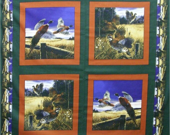 Springs Creative Beautiful Pheasants Birds Wallhanging 35x43in. Panel 100% Cotton Sold by The Panel. (SC994)