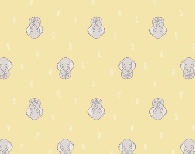 Camelot Fabrics Disney Dumbo Dreaming in Lemonade Premium Quality 100% Cotton Fabric (CA818)