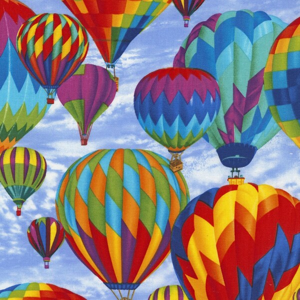 Hot Air Balloon Fleece Fabric Etsy