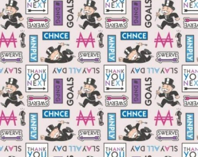 Camelot Fabrics Monopoly Tossed Expressions Premium Quality 100% Cotton Fabric (CA1501KK)