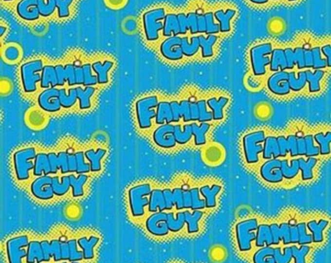 Camelot Fabrics Family Guy Blue Log Premium Quality 100% Cotton Fabric (CA226)