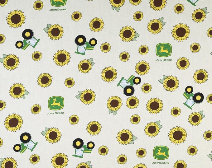 Springs Creative John Deere Nursery Sunflower Toss Premium Quality 100% Cotton Fabric (SC127XX)
