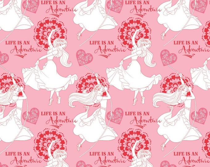 Camelot Fabrics Disney Fabric Elena of Avalor Fabric Banderines in Pink Premium Quality 100% Cotton Fabric (CA131)