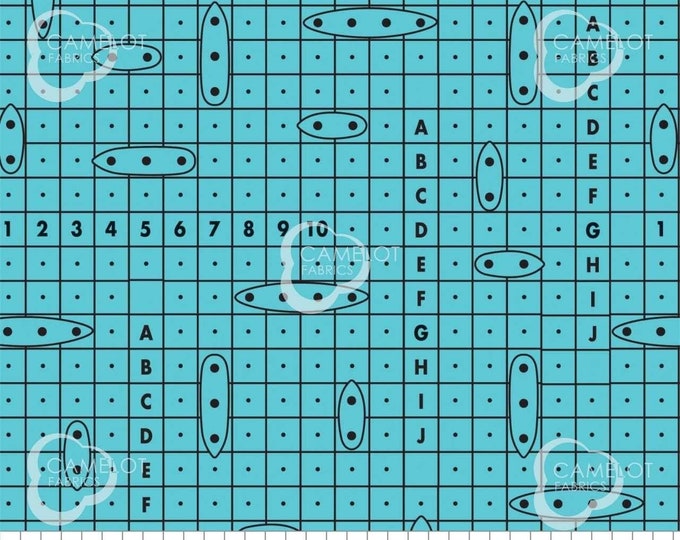 Camelot Fabrics Battleship boardgame Premium Quality 100% Cotton Fabric (CA1156KK)