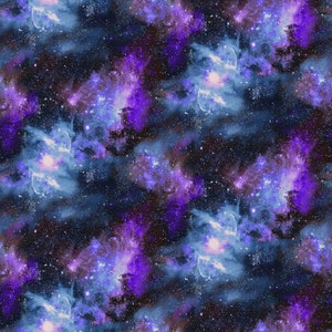 Studio E Fabrics Planetary Missions Nebula Blue Premium Quality 100% Cotton Fabric (M12XX)