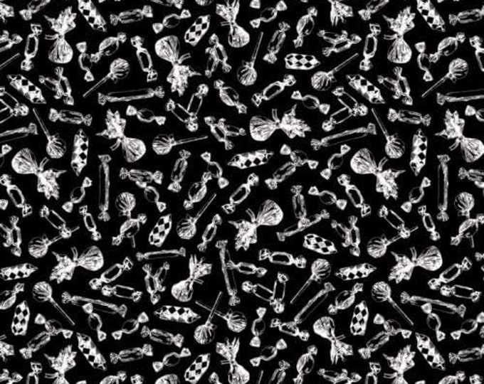 Springs Creative Black Treats by Patrick Lose Happy Halloween Premium Quality 100% Cotton Fabric (SC717)