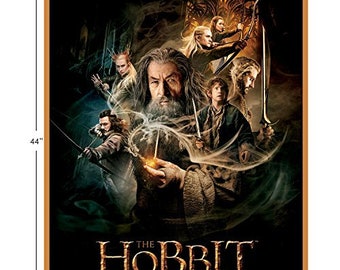 The Hobbit Panel Hobbit Characters Camelot 100% Cotton fabric by the panel  (CA619)
