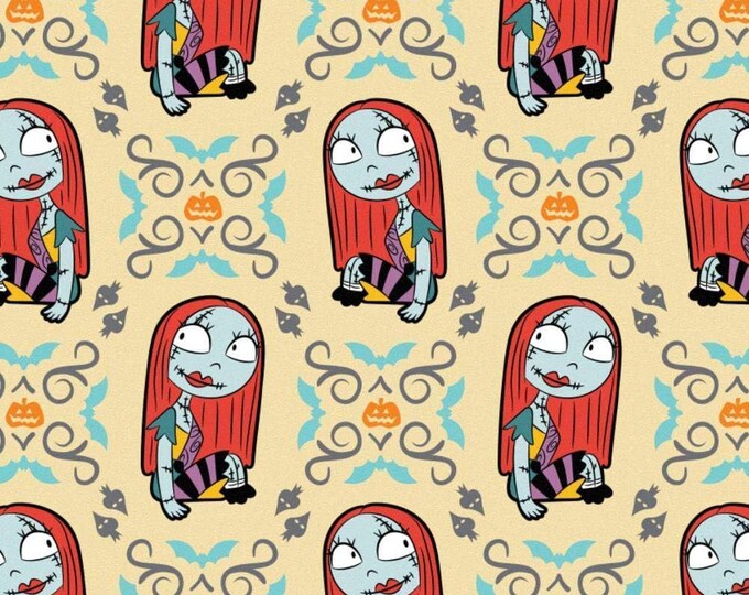 Camelot Fabrics Master of Fright Collection Scream Queen Sally Cream Premium Quality 100% Cotton Fabric (CA1064KK)