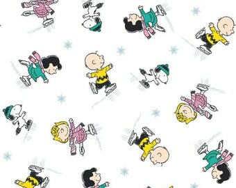 Springs Creative Peanuts Christmas Group Skate 77343 Premium Quality 100% Cotton Fabric (SC135XX)