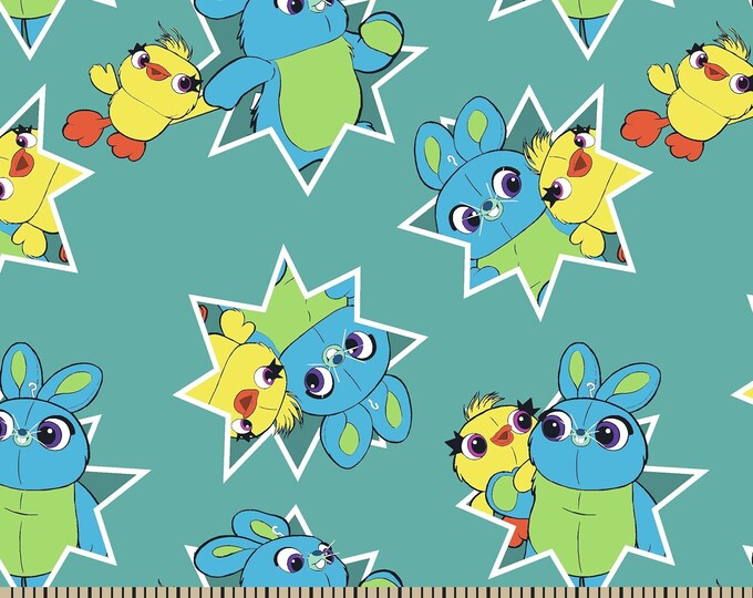 Springs Creative Toy Story 4 Duck and Bunny Fabric, Multi Premium Quality 100% Cotton Fabric (SC1502)