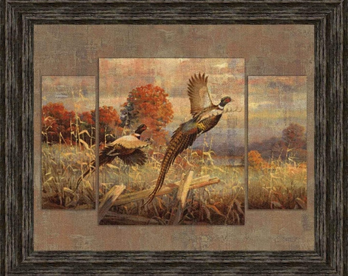 Pheasant wallhanging  panel 36"  Springs Creative 100% cotton 43" wide fabric Sold by the Panel (SC1488)