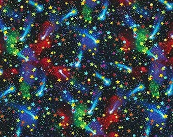 Timeless Treasures Midnight Stardust Premium Quality 100% Cotton Fabric (TT755)