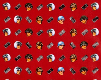 Camelot Fabrics GI Joe Adventure GI Joe Red Premium Quality 100% Cotton Fabric (CA58AA)