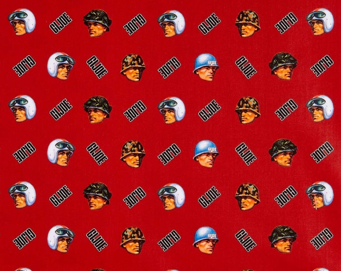 Camelot Fabrics GI Joe Adventure GI Joe Red Premium Quality 100% Cotton Fabric (CA58AA)